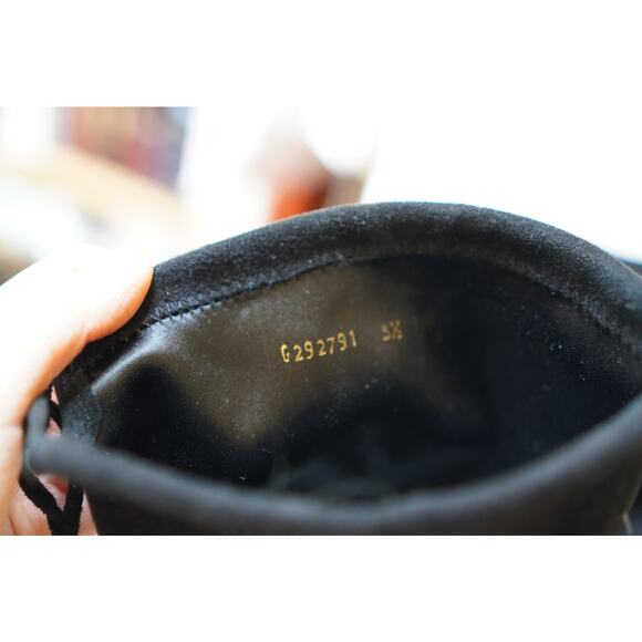 Stuart Weitzman Lowland Thigh High Stretchy Suede Boots Black Size 5.5 - Picture 9 of 11